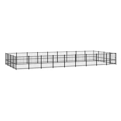 (873 x x cm) vidaXL Outdoor Dog Kennel Steel Dog Crate Pet Cage Puppy Enclosure Multi Sizes