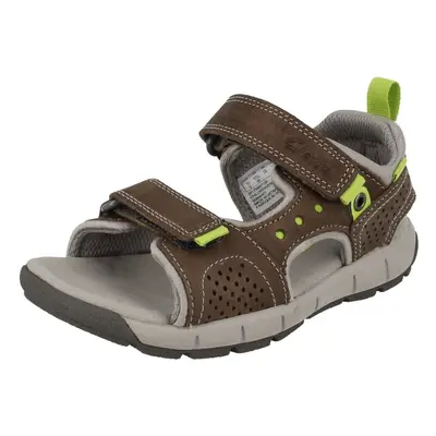 (UK Child, Grey) Infant/Junior Boys Clarks Casual Summer Sandals Jolly Wild - G Fit