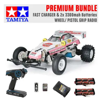 TAMIYA RC The Frog - Off Road Racer 1:10 Premium Wheel Radio Bundle