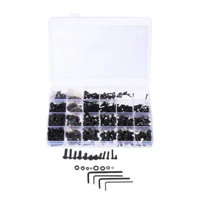 1220Pcs M2 M3 M4 M5 Carbon Steel Flat Head Countersunk Hex Socket Screw Hex Screw Nuts Assortmen