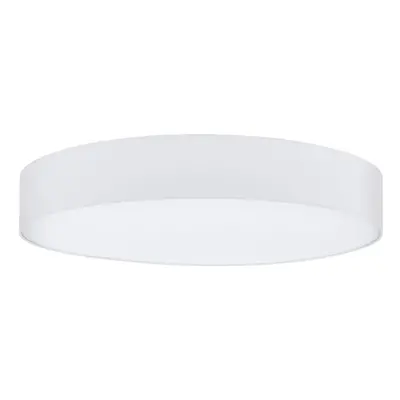 Flush Ceiling Light Colour White Circular Shade White Fabric Bulb E27 7x25W