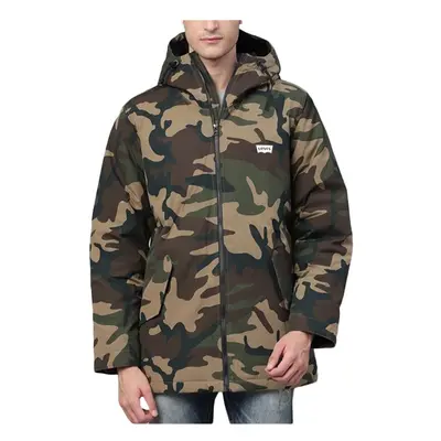 (M) Levi's Mens Parka Jacket Camouflage Duck Down Fill Hoodie