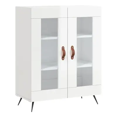 (high gloss white) vidaXL Sideboard Storage Cabinet Cupboard Side Cabinet White Engineered Wood