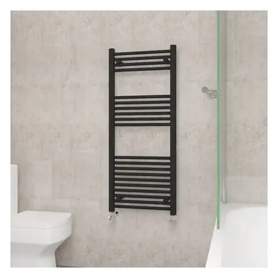 (1200x500mm, Black) NRG Straight Central Heating Towel Rail Bathroom Heated Rad Radiators Ladder