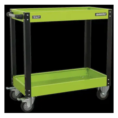 Workshop Trolley 2-Level Heavy-Duty - Hi-Vis Green