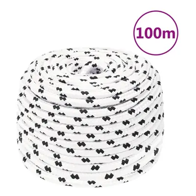 (white, mm/ m) vidaXL Braided Boat Rope Polyester Sturdy Yacht Cable Black/White Multi Sizes