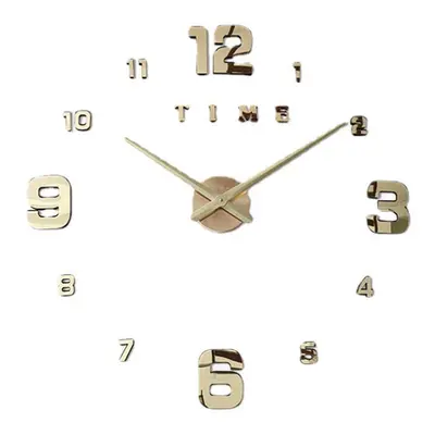 (Gold, 47) DIY Wall Clock Silent Quartz Luminous Wall Night Clocks