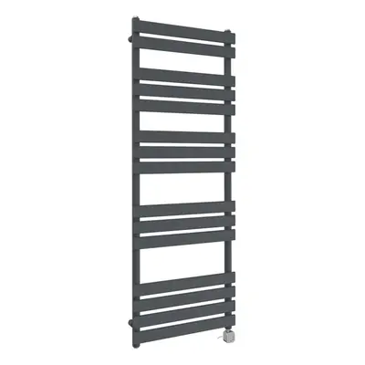 (1600x600mm, Anthracite) NRG Pre-Filled Electric Heated Towel Rail Bathroom Radiator Thermostati