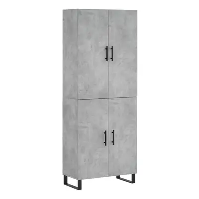 (concrete grey, doors) vidaXL Highboard Sideboard Storage Cabinet Side Cabinet White Engineered 