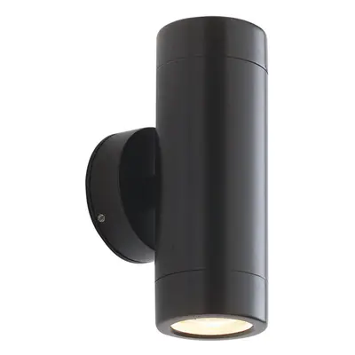 Up & Down Twin Outdoor Wall Light - x 7W LED GU10 - Satin Black