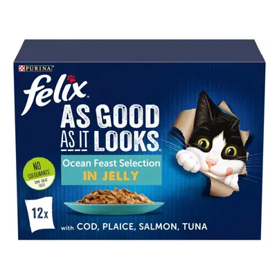 Felix As Good AsItLooks Ocean Feast SelectioninJelly12x100g(Pack of 4)