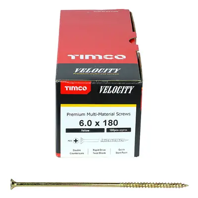 Timco Multi-Purpose Countersunk Velocity Screw - 6.0 x (100 pack)