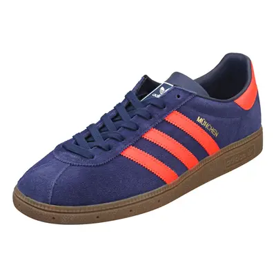 adidas Munchen Mens Casual Trainers in Dark Blue Red - UK