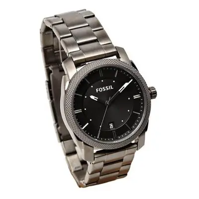 Fossil FS4774 Stainless Steel Case & Bracelet Round Black Tone Dial Quartz Display Mens Watch