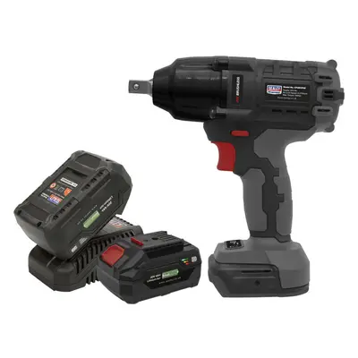 300Nm Cordless Brushless Impact Wrench & 2x Li-Ion Batteries - 1/2" Square Drive