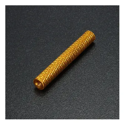 (Gold) M3AS16 50Pcs M3 30mm Knurled Standoff Bolt Aluminum Alloy Anodized Spacer Multicolor