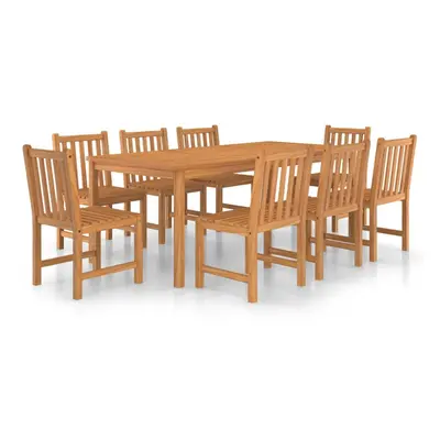 (9) vidaXL Solid Wood Teak Garden Dining Set Patio Table Furniture Multi Models