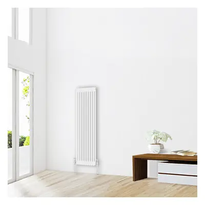 (1500 x 470mm-2 Column) NRG Traditional White Bathroom Cast Iron Radiator