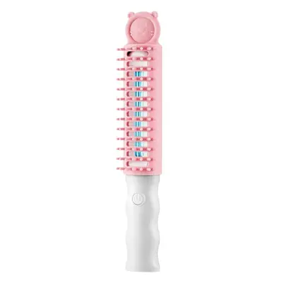 (Pink) Pet Comb USB Portable Handheld Ultraviolet Cat Dog Hair Brush UV Sterilization Dog Brush 