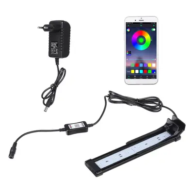 (EU Plug) 22CM Bluetooth APP Controlled Aquarium Cover Lighting Color Change Dimmable LED Light 