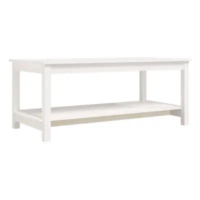 (White, x x cm (L x W x H)) vidaXL Solid Wood Pine Coffee Table Multi Colours 110x55x45 cm/50x50