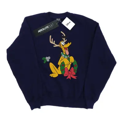 (5XL, Navy Blue) Disney Mens Pluto Christmas Reindeer Sweatshirt