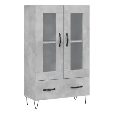 (concrete grey) vidaXL Highboard Sideboard Storage Cabinet Side Cabinet Black Engineered Wood