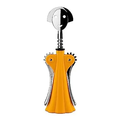 Anna G. AM01 DY - Design Corkscrew, in Thermoplastic Resin and Chrome-Plated Zamak, Yellow