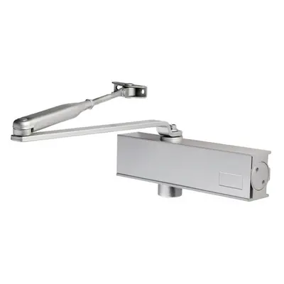 Medium Frequency Overhead Door Closer Variable Power Size 4 Silver