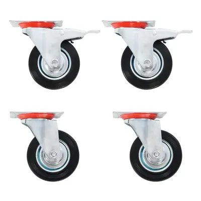 (12 pcs) vidaXL Swivel Casters Trolley Moving Wheels Furniture Caster Trolley Caster