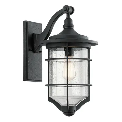 Outdoor IP44 Wall Light Distressed Black LED E27 60W d01793