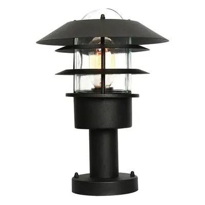 Outdoor IP44 Bulb Wall Ground Pedestal Light Black LED E27 60W