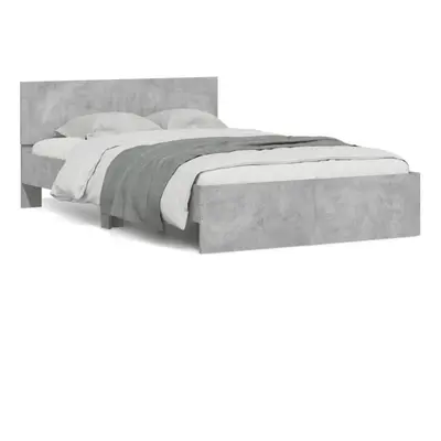 (concrete grey, x cm) vidaXL Bed Frame with Headboard Bedroom Bed Base Mattress Foundation Bedst