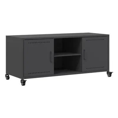 vidaXL TV Cabinet TV Stand Entertainment Centre Media TV Unit Black Steel