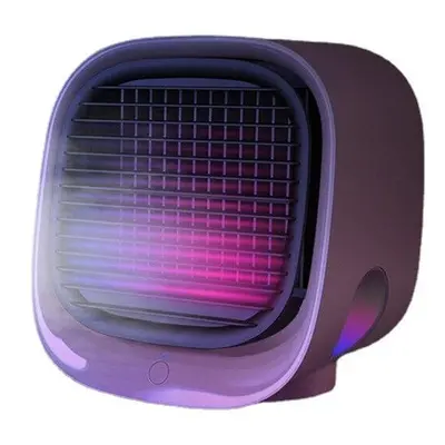 (Pink) Portable Desktop Air Conditioner USB Mini Air Cooling Fan Three Mode 300ml Water Capacity