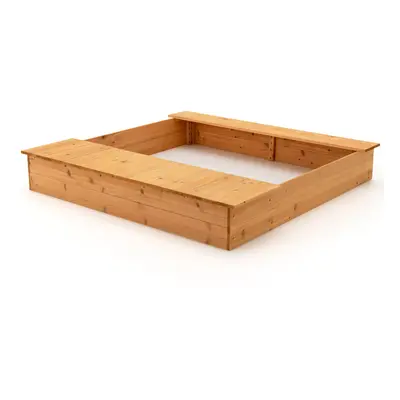 Covered Kids Sandbox Kids Wooden Sandbox with Storage Boxes