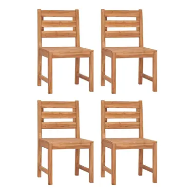 (4 pcs) vidaXL 4/6/8x Solid Wood Teak Garden Chairs Outdoor Seat Balcony Wooden Chair