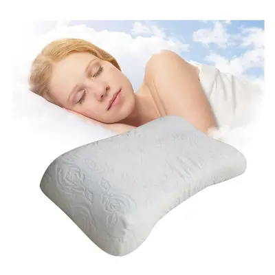 (Standard) Cotton Memory Orthopedic Sleep Blue Cool Comfort Gel Neck Pillow