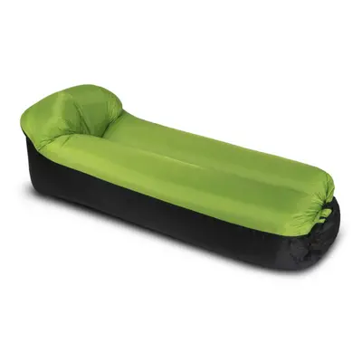 (Green) Inflatable Lounger Portable Air Beds Sleeping Sofa Couch for Travelling Camping Beach Ba