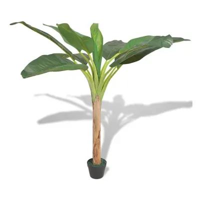 vidaXL Artificial Banana Tree Plant with Pot 150cm Green Fake Lifelike Indoor