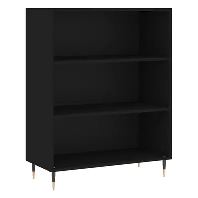 (black) vidaXL Bookcase Storage Cabinet Sideboard Bookshelf Book Rack Engineered Wood