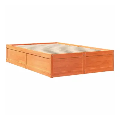 (Wax brown, x cm) vidaXL Bed Frame Home Bed Base Bedstead Mattress Foundation Solid Wood Pine