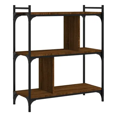 (brown oak, x x cm) vidaXL Bookcase Office 6-Tier Book Shelf Rack Storage Cabinet Engineered Woo