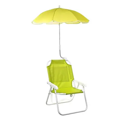 (Type C) Outdoor Child Beach Chair Folding Chair with Umbrella and behind pocket