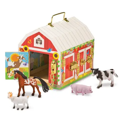 Melissa and Doug Latches Barn Playset - Wooden Toy - Animals