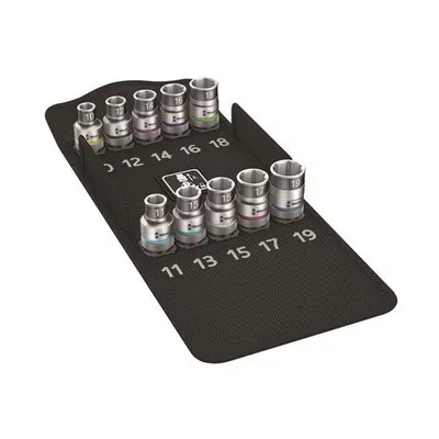 Wera 8790 HMC HF/10 Zyklop Screw Hold Socket Set of Metric 1/2in Drive