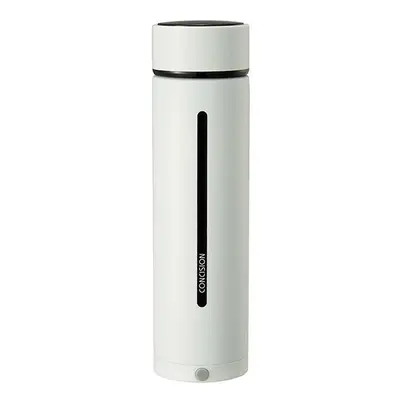 (White A) 450ml Insulated Cup Smart LCD Temperature Display Vacuum Thermos Food Grade Stainless 