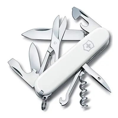 Climber Swiss Army Pocket Knife, Medium, Multi Tool, Functions, Blade, Bottle Opener, White