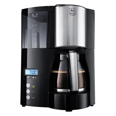 Melitta Optima Timer, 100801, Filter Coffee Machine with Glass Jug, Timer and Programmable Warme