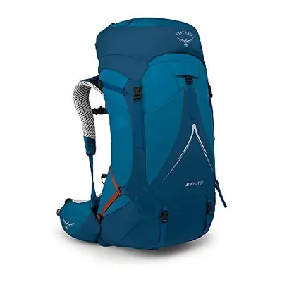 Osprey Atmos AG LT Mens Backpacking Backpack Night Shift/Scoria Blue S/M